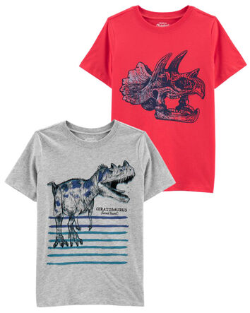 New Oshkosh Boys Dinosaur Crusher Tee Shirt Top Blue 4T,7,10,12,14